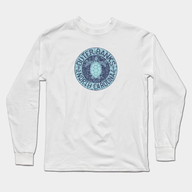 Outer Banks, North Carolina, Sea Turtle Long Sleeve T-Shirt by jcombs